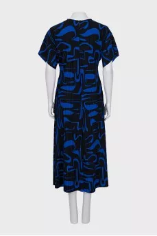 Printed dress with wide sleeves
