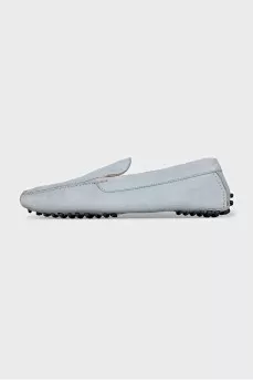 Men's Blue Suede Loafers