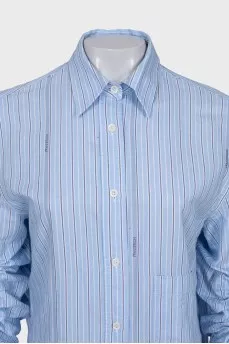 Shirt dress with tie sleeves