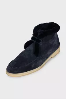 Men's insulated suede boots