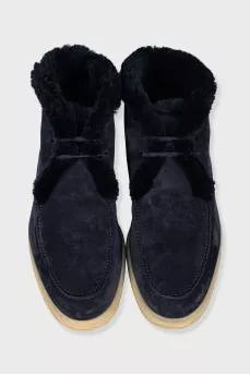 Men's insulated suede boots