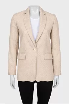 Beige jacket with small print