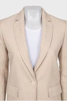 Beige jacket with small print