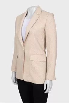 Beige jacket with small print