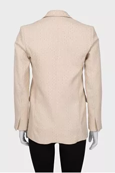 Beige jacket with small print