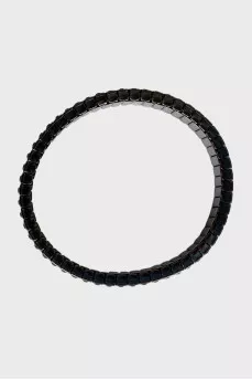 Black bracelet with crystals