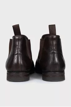 Чоловічі черевики з коричневої шкіри