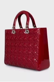 Lady Dior Patent Leather Bag
