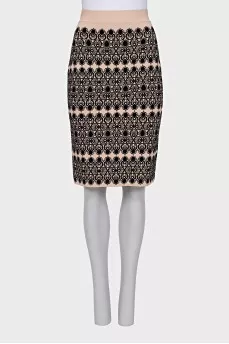Bodycon printed pencil skirt
