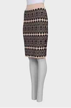 Bodycon printed pencil skirt
