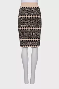 Bodycon printed pencil skirt