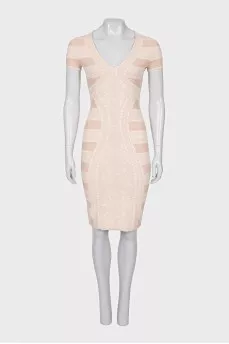 Bodycon dress with relief decor