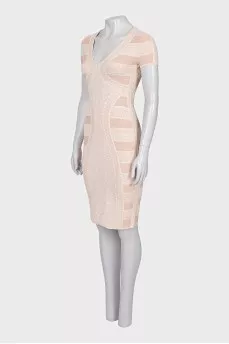 Bodycon dress with relief decor