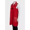 Vest with leather elements