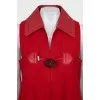 Vest with leather elements
