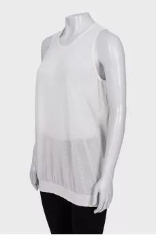 Transparent loose fit tank top