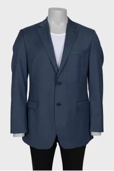 Men's straight cut wool jacket