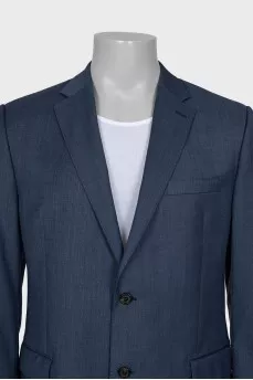Men's straight cut wool jacket