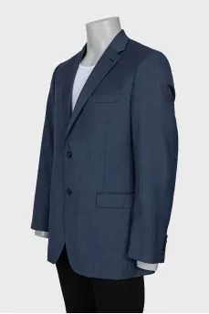Men's straight cut wool jacket