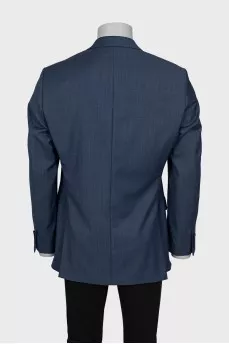 Men's straight cut wool jacket