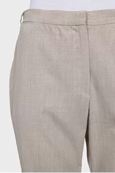 Straight cut mid-rise trousers