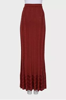 Ribbed knit skirt