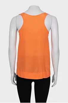 Straight-cut silk top