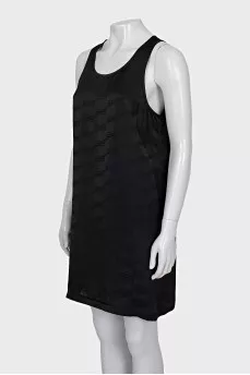 Black dress with brand logo