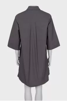 Loose fit dress with patch pockets