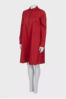 Loose fit dress with buttons