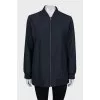 Dark blue oversized bomber jacket