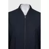 Dark blue oversized bomber jacket