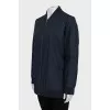 Dark blue oversized bomber jacket