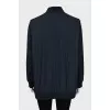 Dark blue oversized bomber jacket