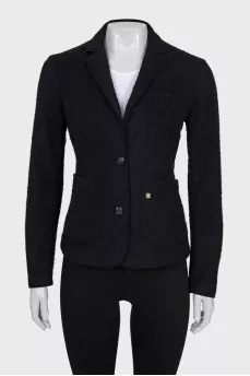 Fitted button down jacket with pockets