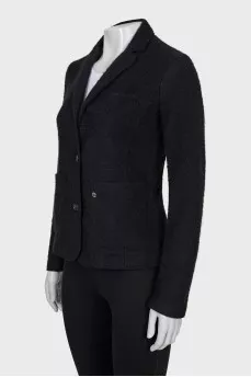 Fitted button down jacket with pockets