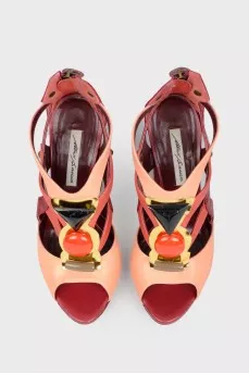 Closed heel block heel sandals