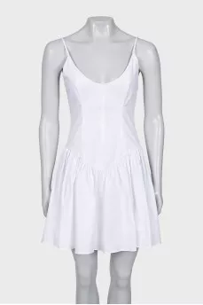 Fitted dress with thin straps