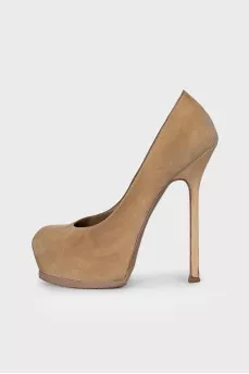 High heel suede t-shirts