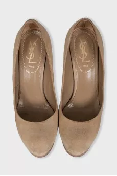 High heel suede t-shirts