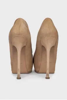 High heel suede t-shirts