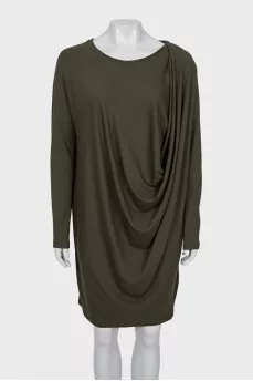 Green loose-fitting dress