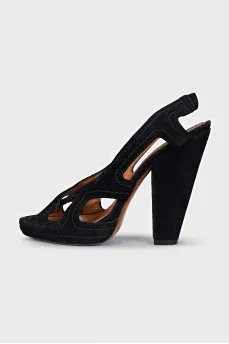 Suede strappy sandals