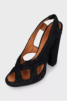 Suede strappy sandals