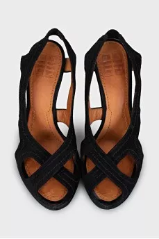 Suede strappy sandals
