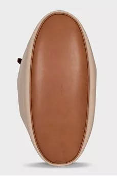 Tote bag with leather straps