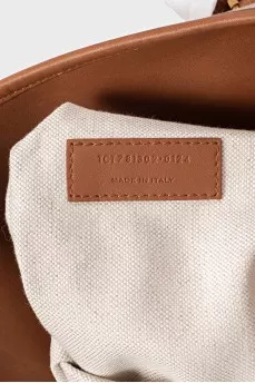 Tote bag with leather straps