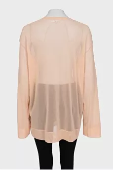Orange mesh long sleeve