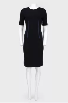 Black dress with blue inserts