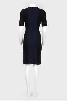 Black dress with blue inserts